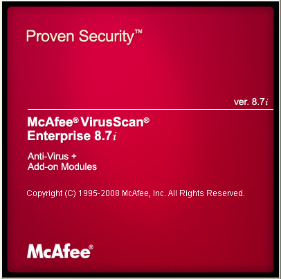 Mcafee virusscan enterprise version information